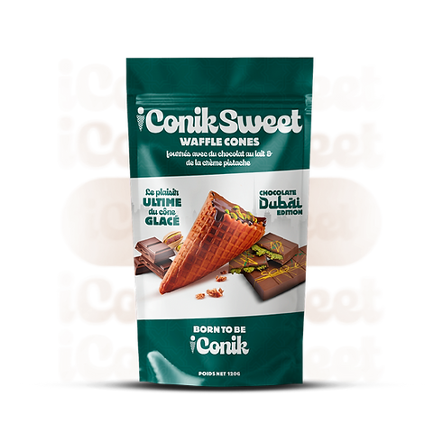 iConiksweet Waffle Cones Dubai Edition 120g - cône individuel