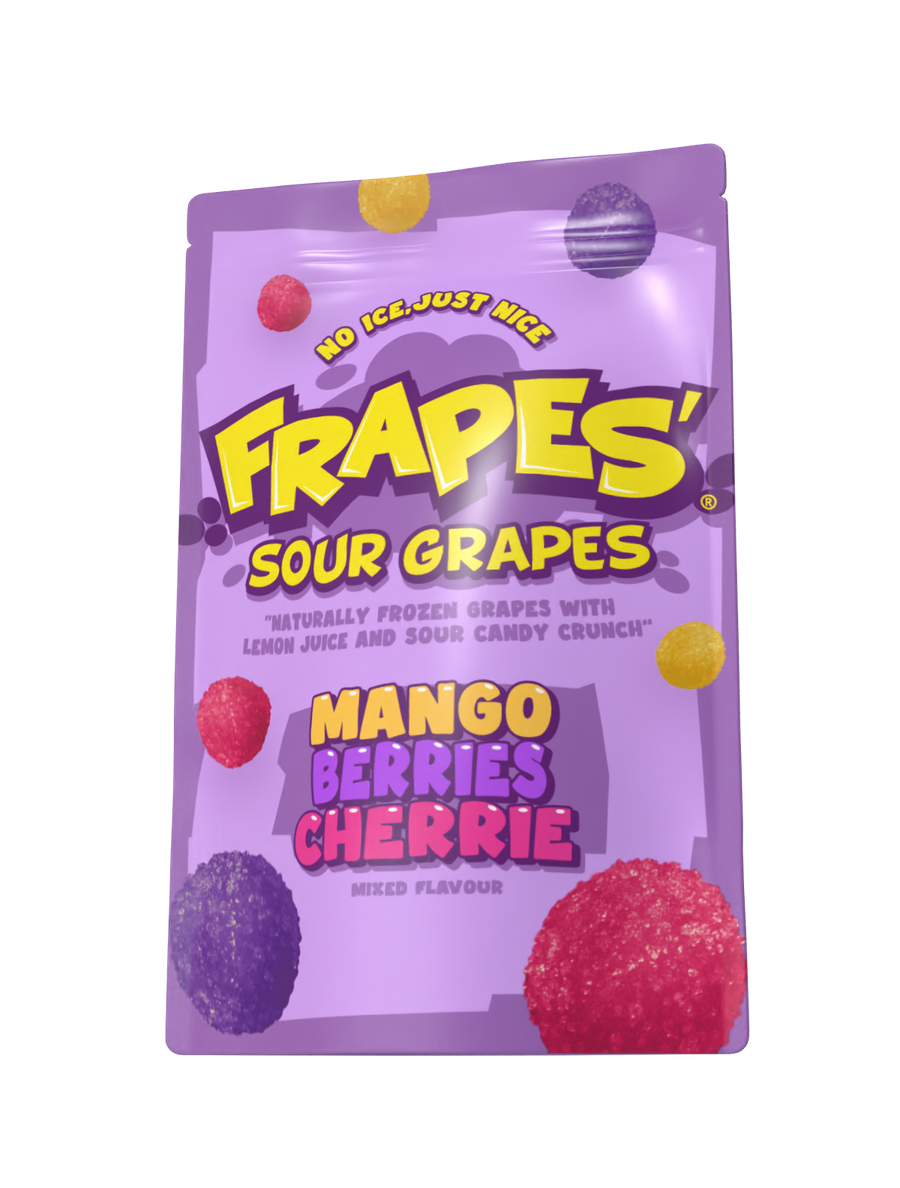 Frapes Sour Grapes Frozen Mango Berries Cherries 155g - sachet individuel