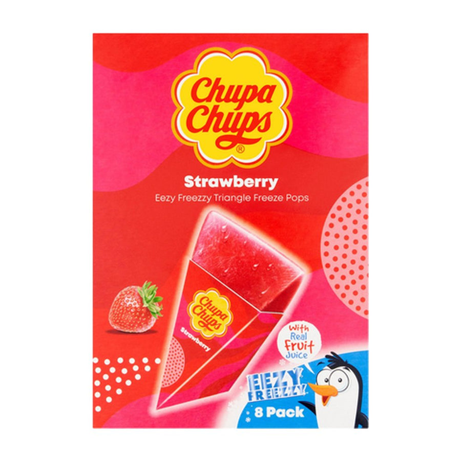 Chupa Chups Strawberry Flavour Triangle Freezable Pops (62ml)