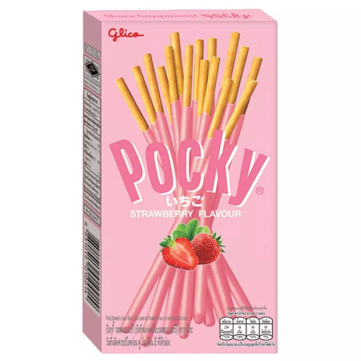 Paquet de Pocky Fraise, biscuits japonais enrobés de crème à la fraise