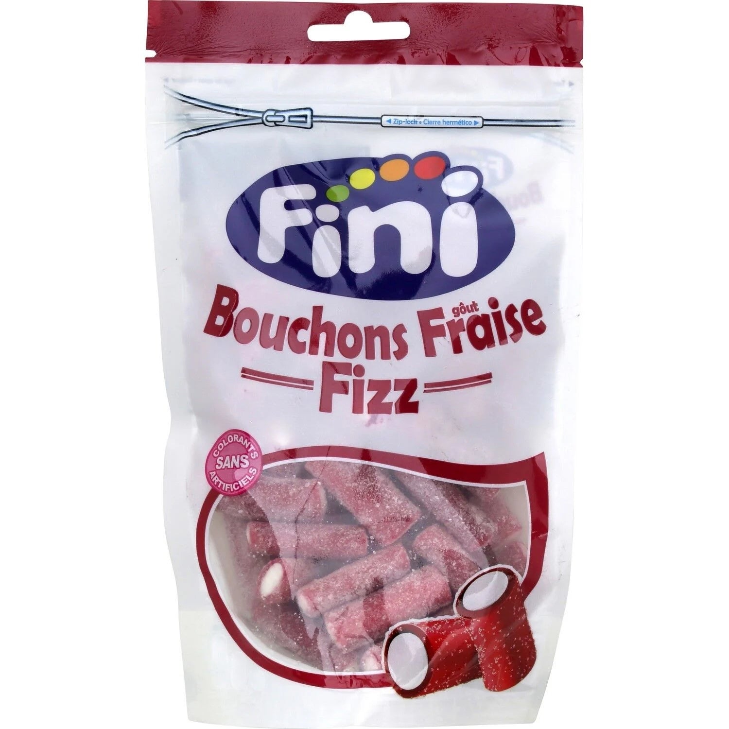 Bonbons Fini Bouchons Fizz Fraise (165g)
