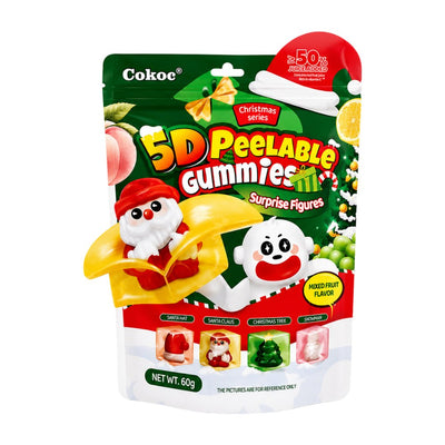 Cokoc Christmas 5D Peelable Gummies Mixed Fruit Flavor (60g)