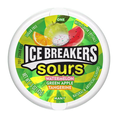 Ice Breakers Sours Pastèque, Pomme Verte & Mandarine (42g)